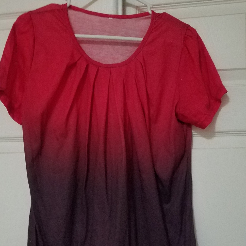 Size XL dark pink fade to dark purple top
